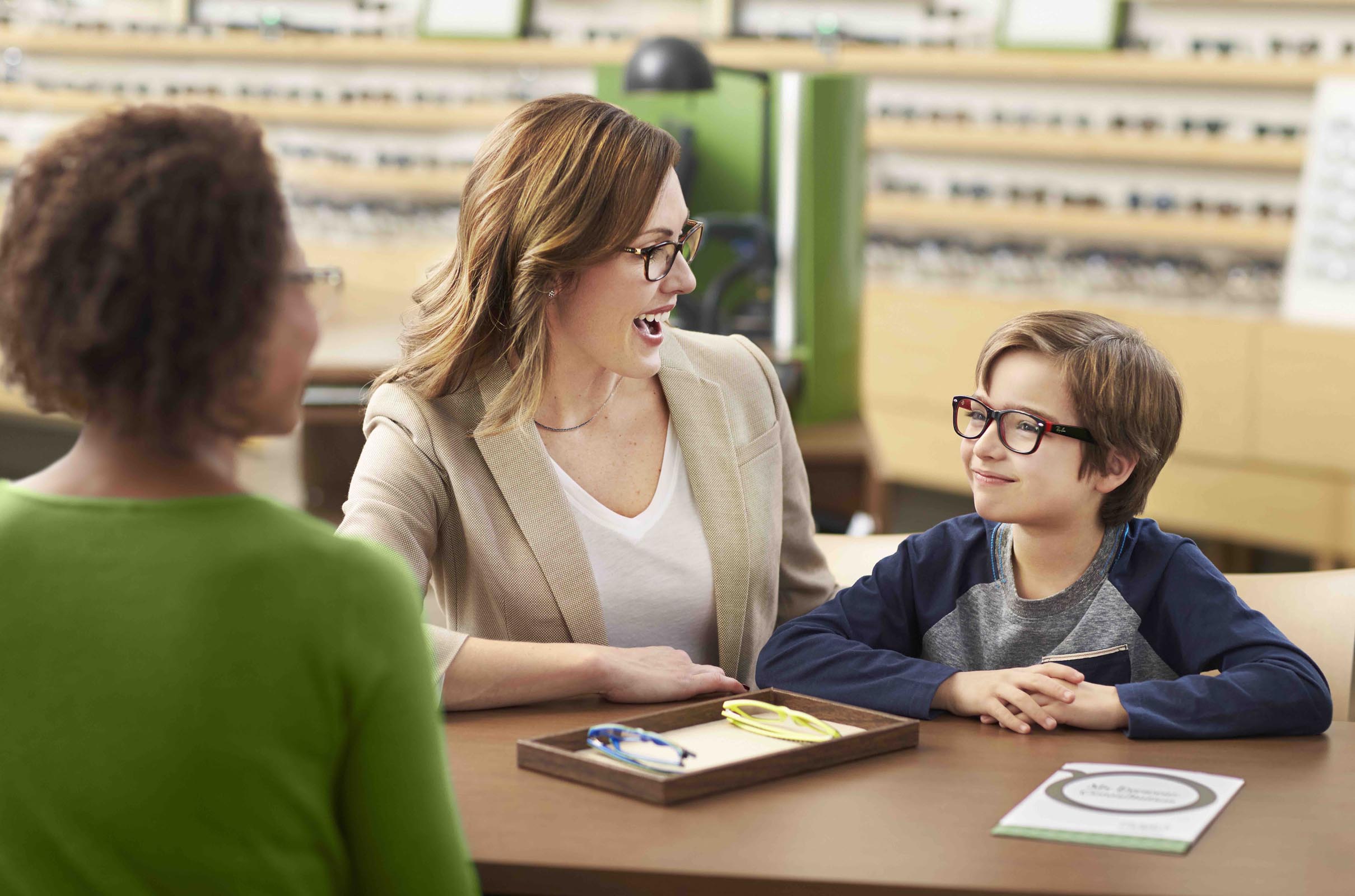 Pearle Vision employee education parent and child patients