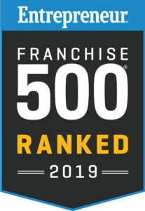 Entrepreneur's badge for Pearle Vision being ranked 75th on the top 500 franchise list