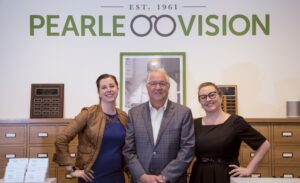 Pearle Vision franchise owner, Mike Arends, with daughters.
